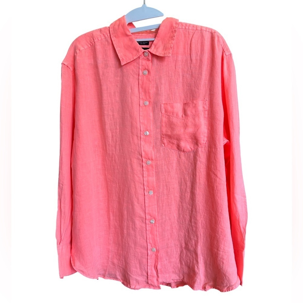 Gap NWT Linen Button-Down Coral Size S